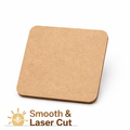 MDF Square Coaster Base | 3mm Thick Wooden Blanks for Resin Art & DIY | 4x4 Inch
