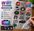 UV DTF Stickers A3 Sheet | Custom Waterproof Transfer Stickers